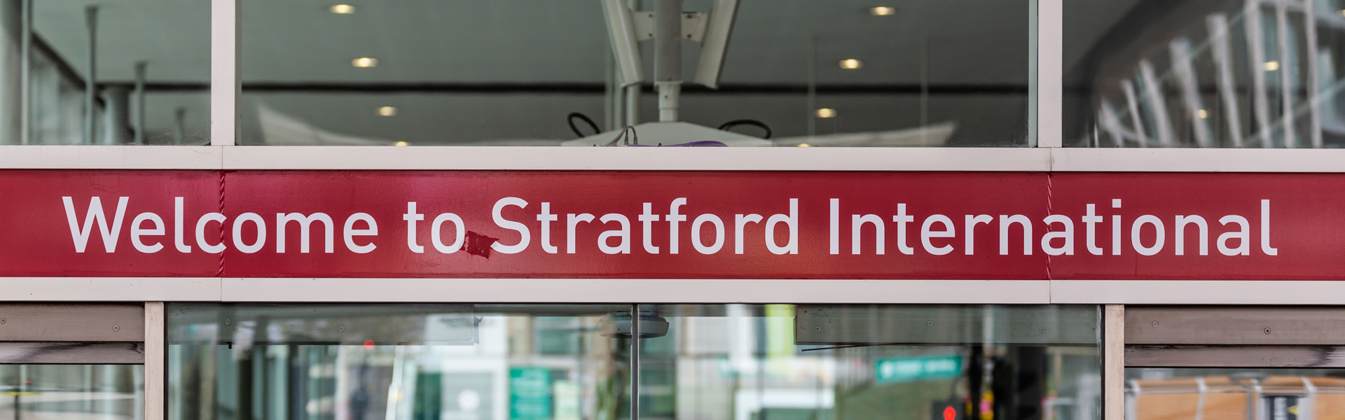 Entrance to Stratford international train station