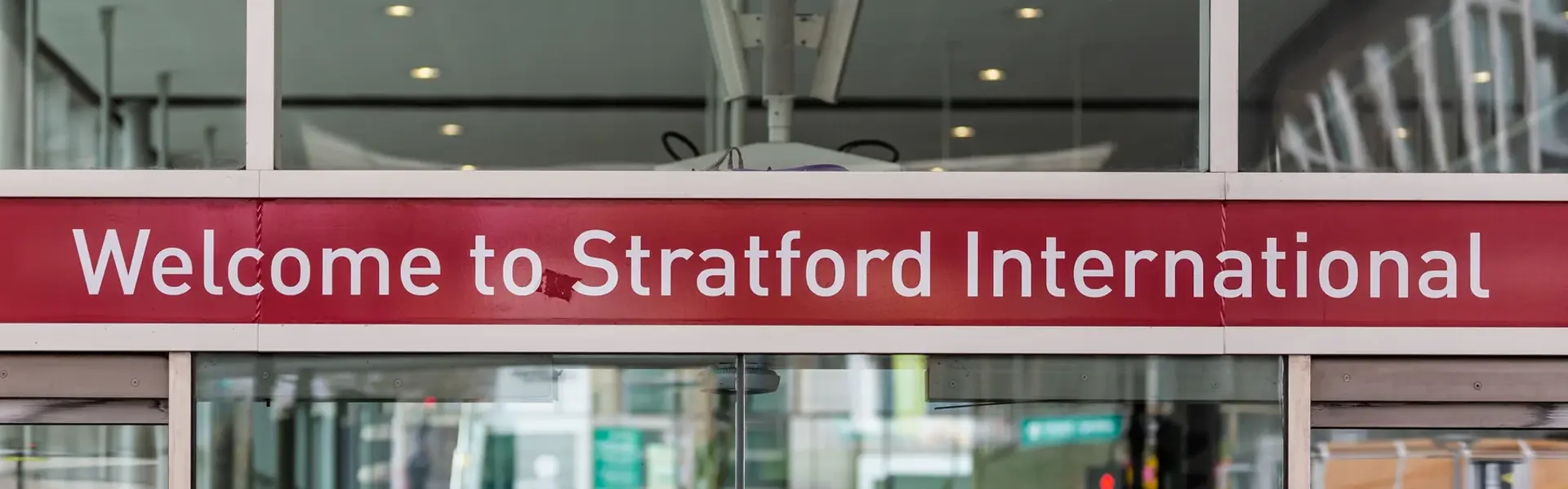 Entrance to Stratford international train station