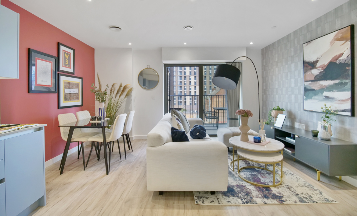 The Perfume Factory 2 Bed show apartment living room