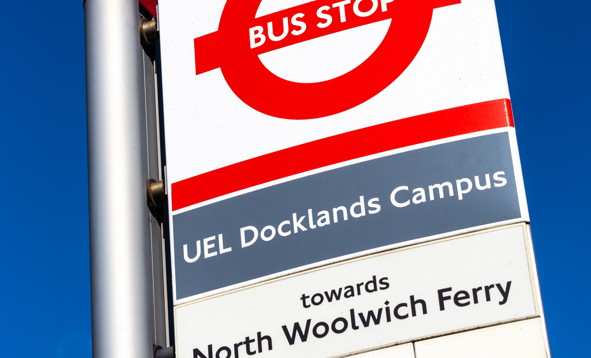 UEL docklands campus bus stop