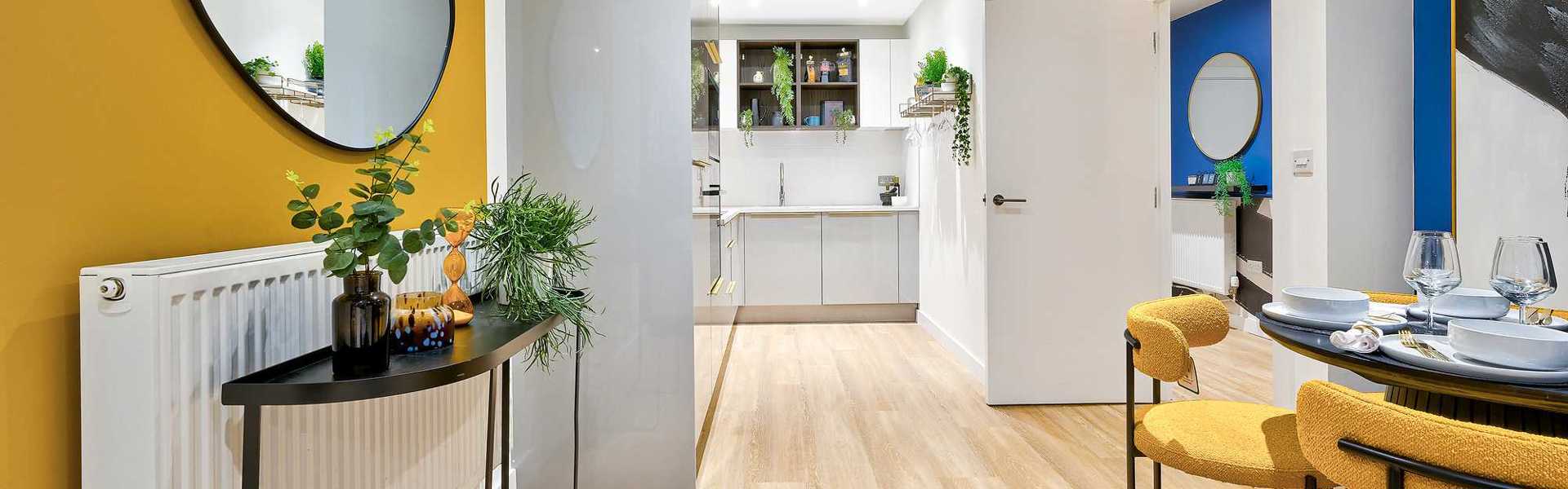Royal Albert Wharf kitchen and living room