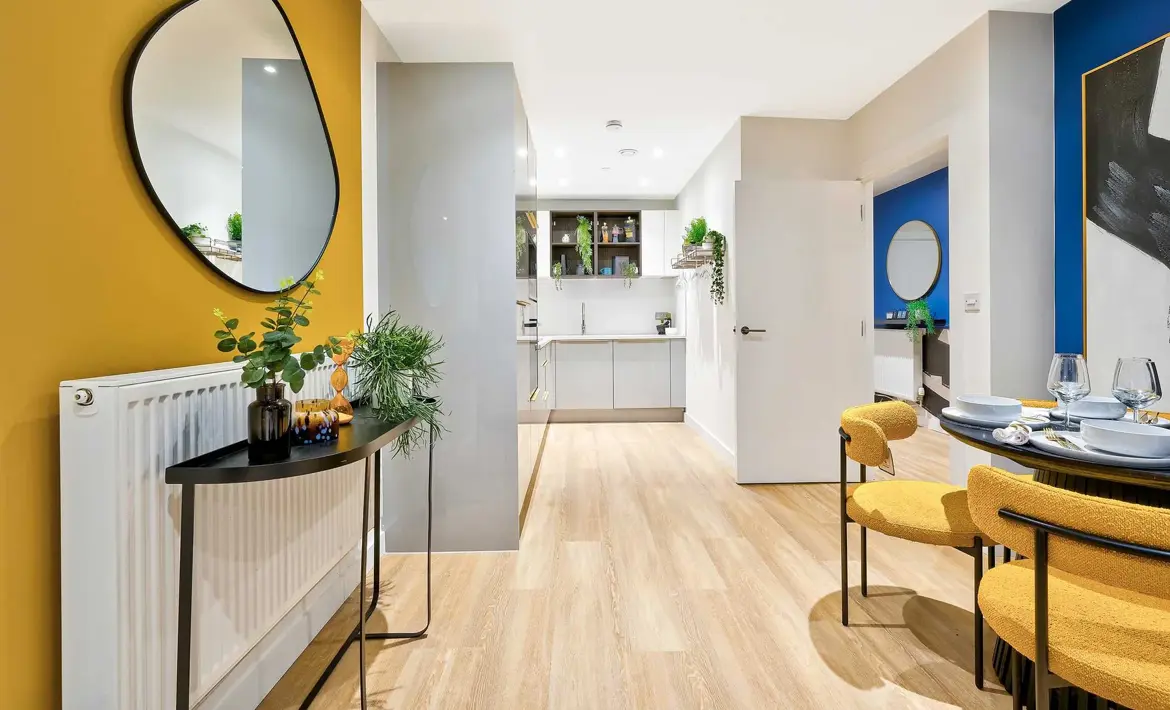 Royal Albert Wharf kitchen and living room
