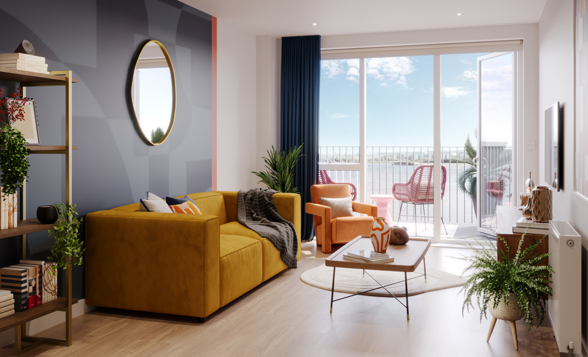 Royal albert wharf living room