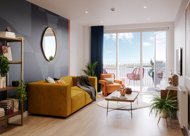 Royal albert wharf living room